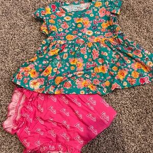 Posh peanut Barbie short sleeve shirt and bummie set